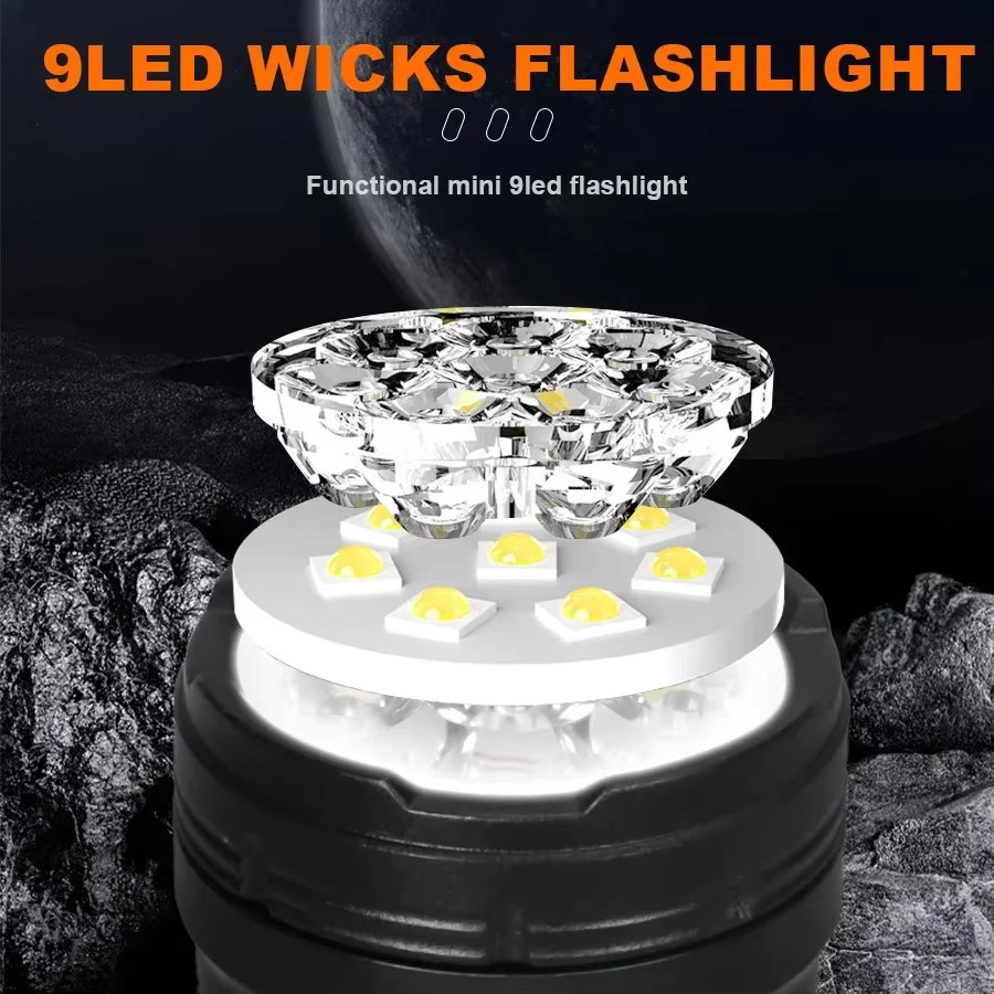 Heinast LED Taschenlampe mit Magnet und USB-Ladefunktion, Schwarz - Bild 2