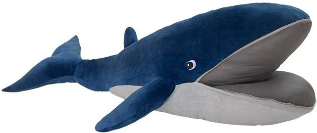 Binchi Fitness Blauwal Plüschkissen, Meerestiere, 60cm, ab 14 Jahren - Bild 1