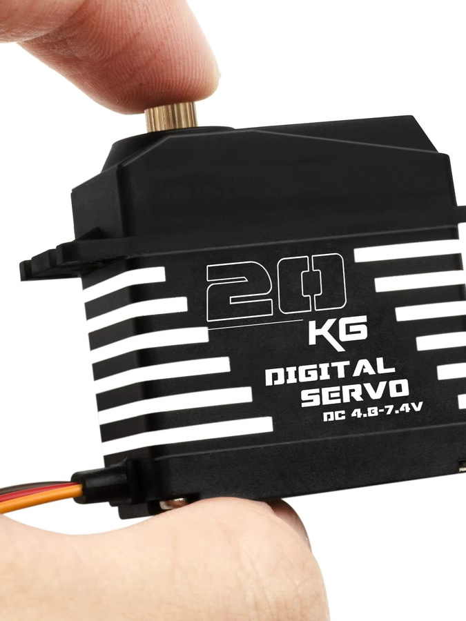 Rcaz Digital Servo, Metallgetriebe, Wasserdicht, für 1/8 1/10 RC Crawler Auto Roboter Boot - Bild 4