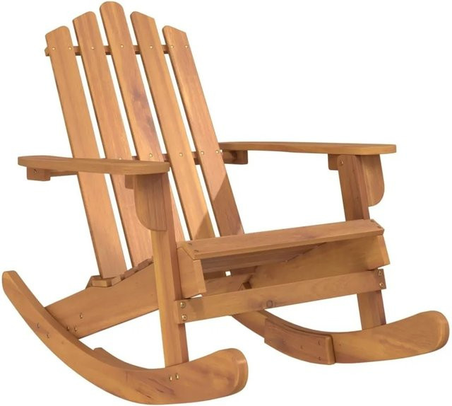 vidaXL Adirondack-Schaukelstuhl aus Akazien-Massivholz in Braun, B/T/H: 110 x 75 x 90 cm - Bild 1