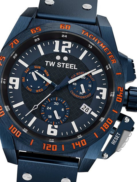 TW Steel Chronograph, Quarz, Edelstahl, Blau, 46 mm, Herren - Bild 1