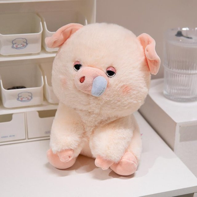 Yiran toy Schnupfschwein Plüschtier, Rosa, 23cm - Bild 1