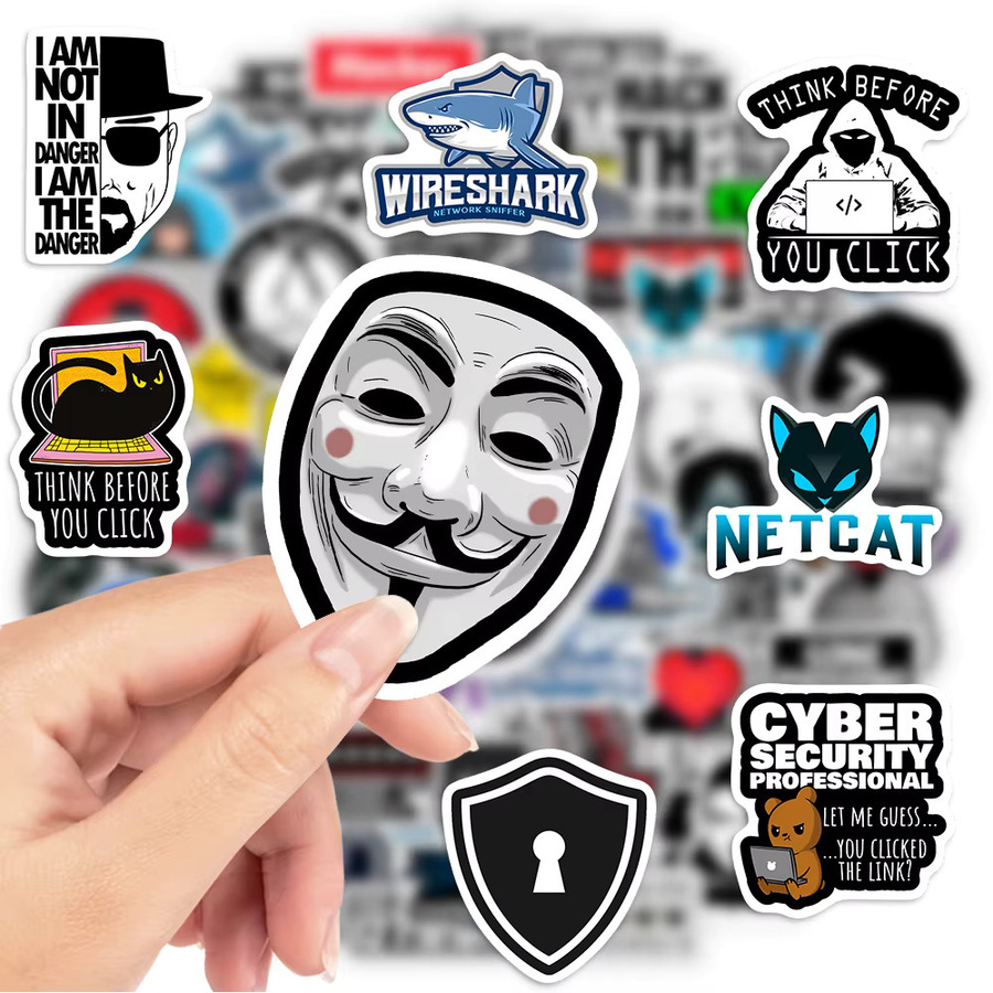Cybersecurity Anonymou Hackers Sicherheitsaufkleber für Laptop, Telefon und Scrapbook, wasserdicht, multicolour - Bild 2