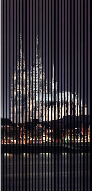 FN Acustico Akustikplatte Köln 1 in Bunt mit PET und MDF, selbstklebend, B/H: 113,3 x 240 cm, Tiefe: 1,9 cm - Bild 1