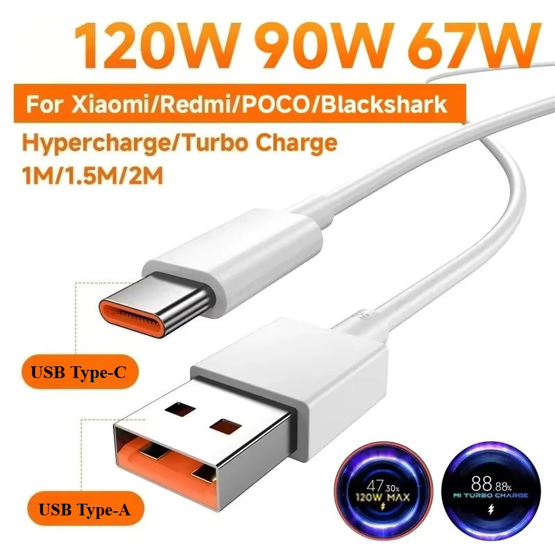 Xiaomi USB Typ-C Schnellladekabel mit 120W Turbo-Ladefunktion in Weiß - Bild 2