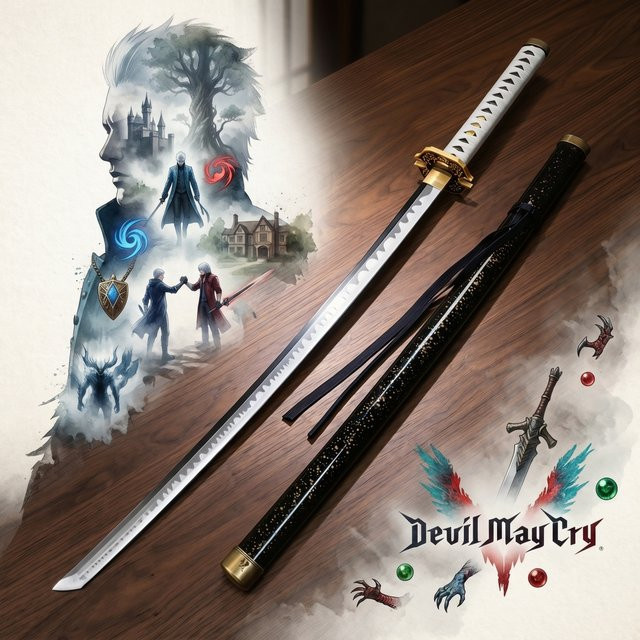 Bandai Katana Schwert Vergil Yamato Devil May Cry, Holz, Bambus, Spielzeug - Bild 1