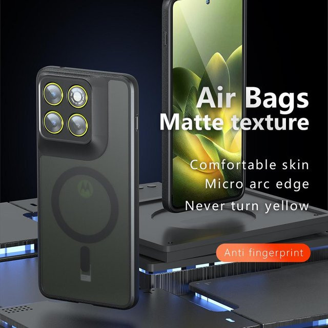 Magnetische Acryl Matte Hülle für dein Motorola Edge 70 Air, stoßfeste transparente Handyhülle - Bild 1