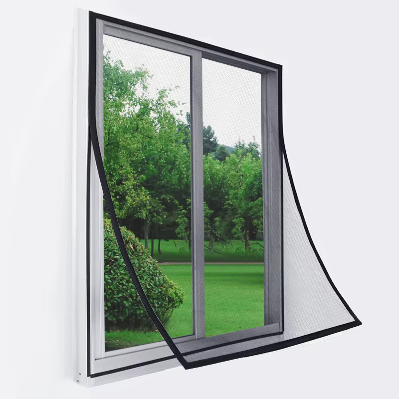 Magnetisches Moskitonetz von CHARM HOME aus schwarzem Glasgewebe als insektensicherer Vorhang für Fenster und Autofenster - Bild 3