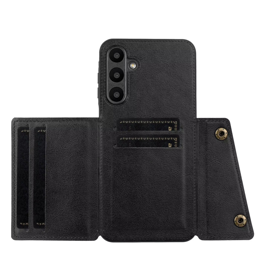 Samsung Business Wallet Ledertasche Kartenhalter Etui für Galaxy S26 Ultra S25 S24 Plus S23 S22 FE S21 Plus 5G in Schwarz oder Blau - Bild 4