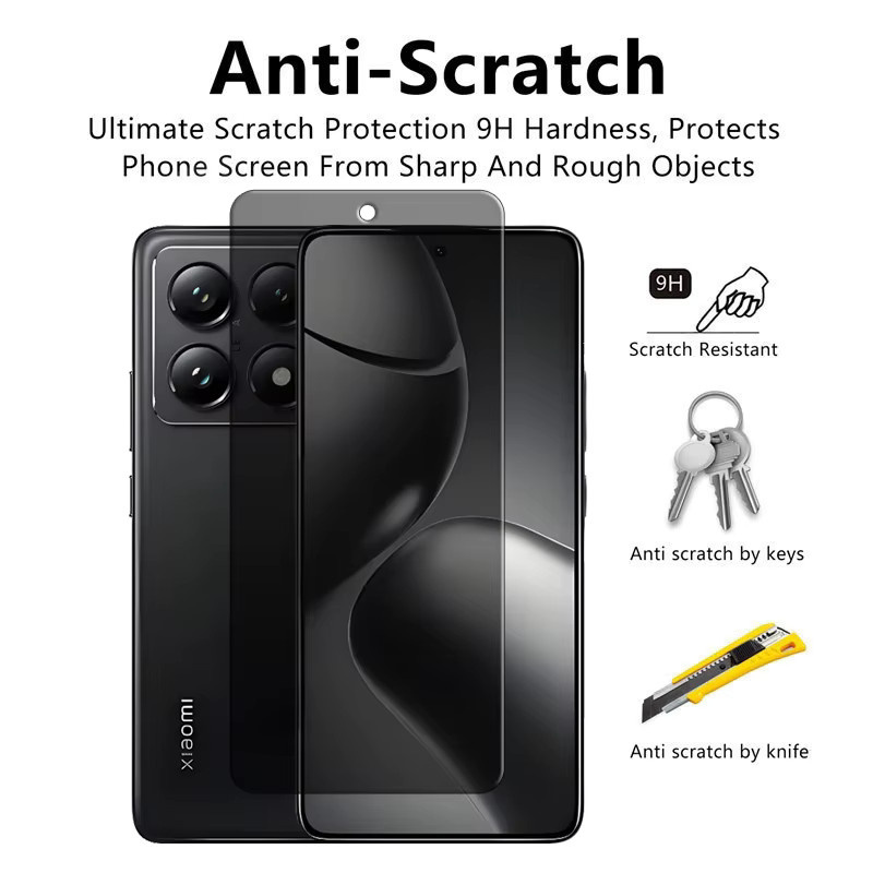 Xiaomi 14T und 14T Pro Panzerglas mit Privacy-Funktion und Objektivschutz, transparent - Bild 4