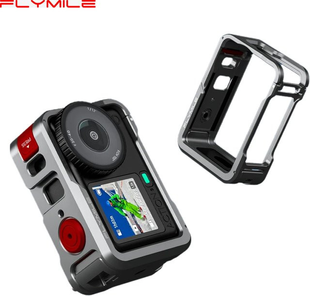 Flymile Metallkäfig aus Aluminiumlegierung als Schutzhülle und Schutzrahmen für deine DJI Osmo Action 6 mit Schnellverschluss - Bild 1