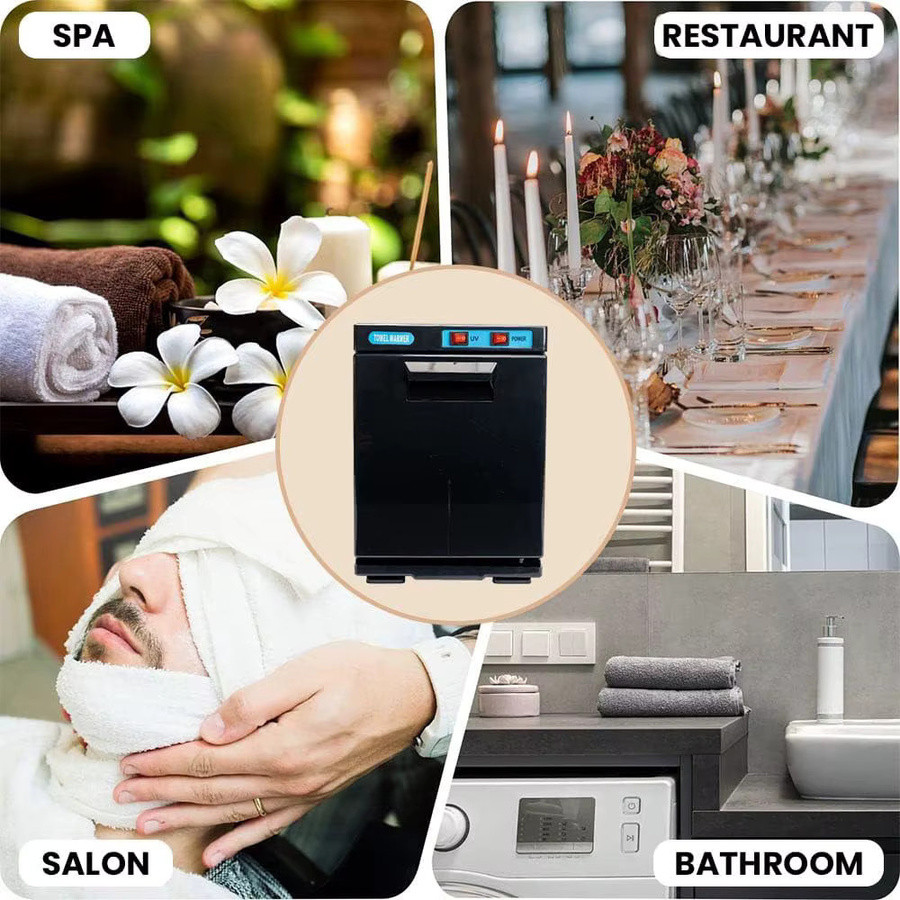 Podofo 2-in-1 Handtuchwärmer mit UV-Spa-Funktion, 10L Kapazität, Schwarz - Bild 2