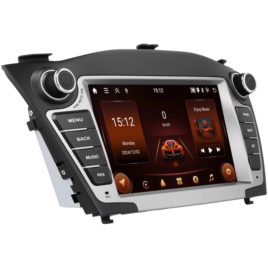 Podofo 7 Zoll Wireless Carplay und Android Auto Autoradio für Hyundai Tucson IX35 mit GPS, Bluetooth, FM/RDS und Multimedia-Funktionen in Schwarz - Bild 4