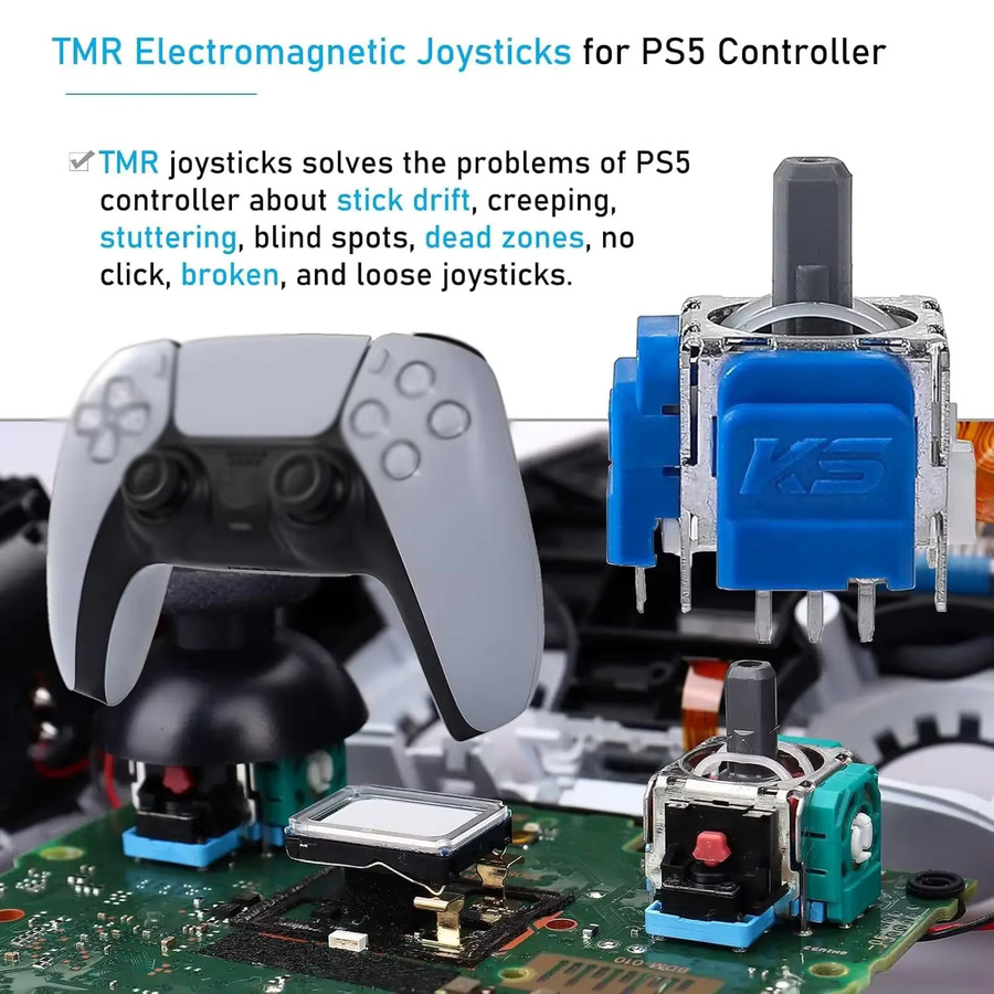 VAORLO TMR-Magnet-Joystick Upgrade-Ersatzkit mit Anti-Drift-Analogsensor für PS4, PS5, Xbox und Nintendo Switch Pro Controller - Bild 2