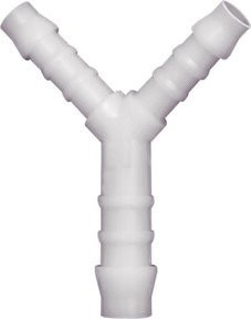 Riegler Y-Reduzierstutzen aus Kunststoff für Schlauch LW 6/8/6 mm in Weiß - Bild 1
