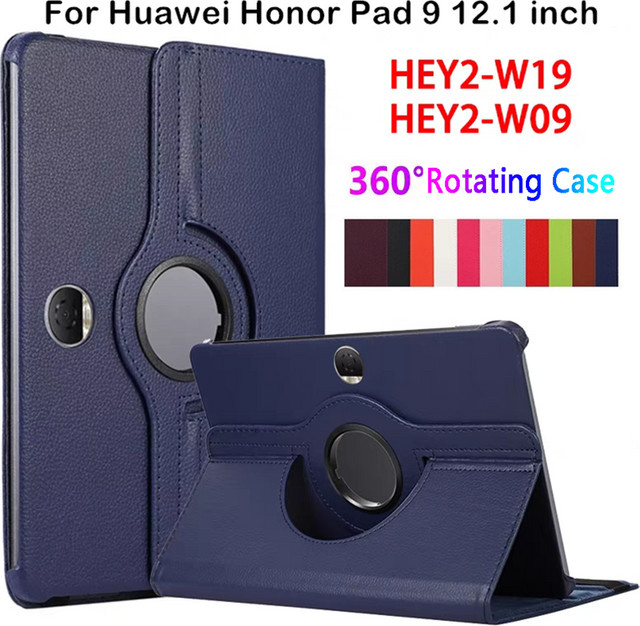 Rotierende Smart Stand Flip Ledertasche für Huawei Honor Pad 9 12,1 Zoll HEY2-W09 in Blau - Bild 1