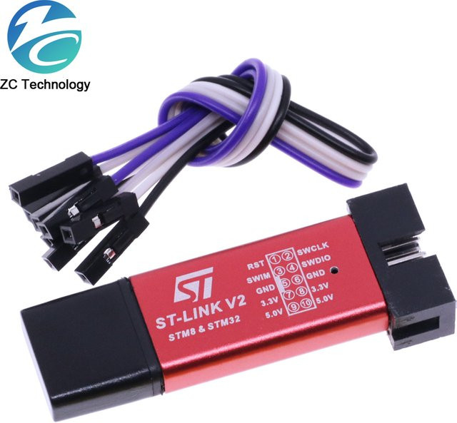 ST-Link V2 ST-Link Mini Simulator für STM8 und STM32 von STMicroelectronics in Rot - Bild 1