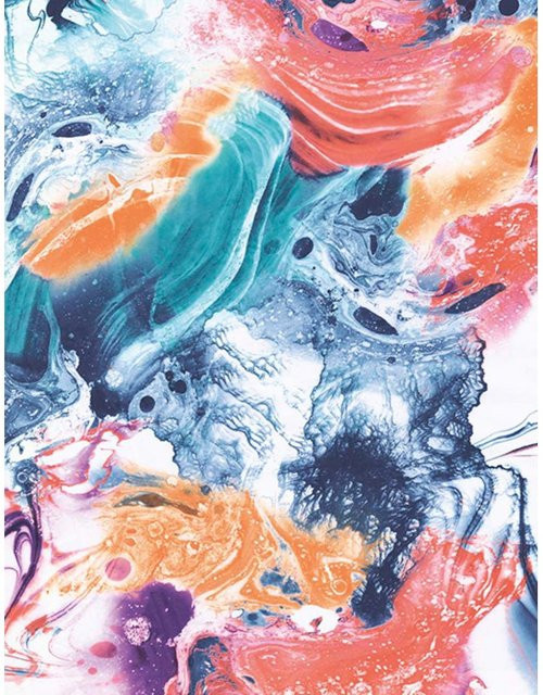 Décopatch-Papier Marmor-Namibia in Blau, Rosa und Multicolor - Bild 1