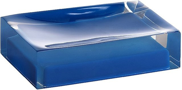 Brillantbad BISTA Seifenablage aus Polyresin in Blau, freistehend für Bad und Küche, B/T/H: 11,0 x 3,0 x 7,0 cm - Bild 1
