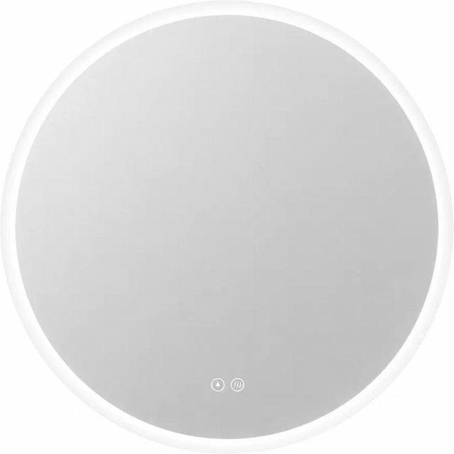 Euroshowers LED Badspiegel Rund in Weiß mit Touch-Schalter, dimmbar und Antibeschlag, Durchmesser: 60 cm - Bild 1