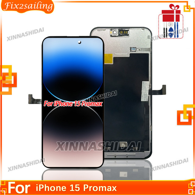 LCD Touch Screen Digitizer Montage für iPhone 15 Pro Max in Schwarz, AAA Qualität - Bild 1