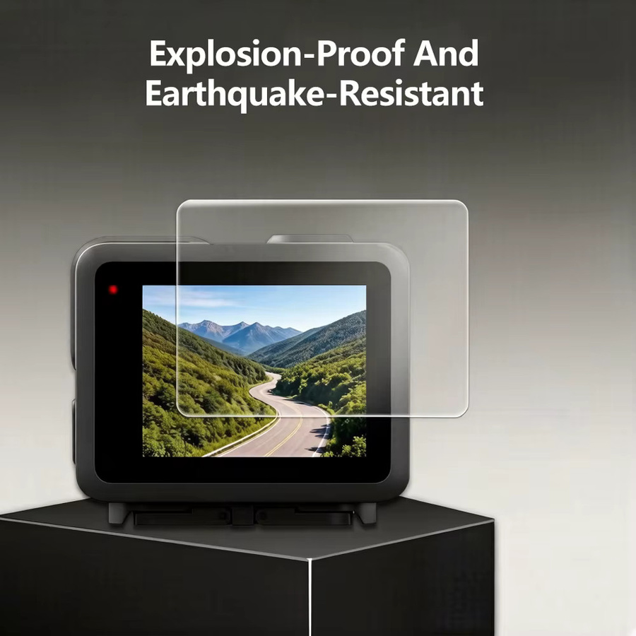 2er-Pack Displayschutzfolie aus gehärtetem Glas für GoPro Hero, transparente Objektivabdeckung, kratzfest und blasenfrei - Bild 3