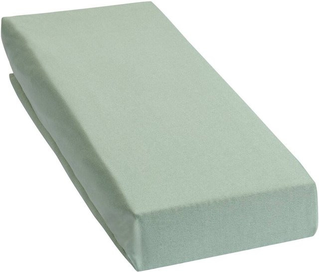 Pocoline Microfaser Spannbetttuch in Grün, B/T: 100 x 200 cm, Oeko-Tex Standard 100 zertifiziert - Bild 1