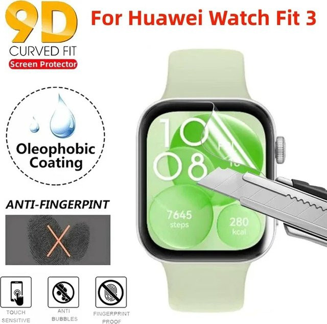 5er Pack HUBANDE Hydrogel-Displayschutz für Huawei Watch Fit 3, Fit 4 und Fit 4 Pro, transparent, kratzfest - Bild 1
