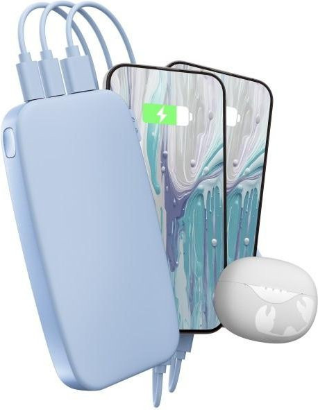 Fresh N Rebel Powerbank 18000mAh mit USB-C und USB-A, 20W PD Ultra Fast Charging, Blau - Bild 1
