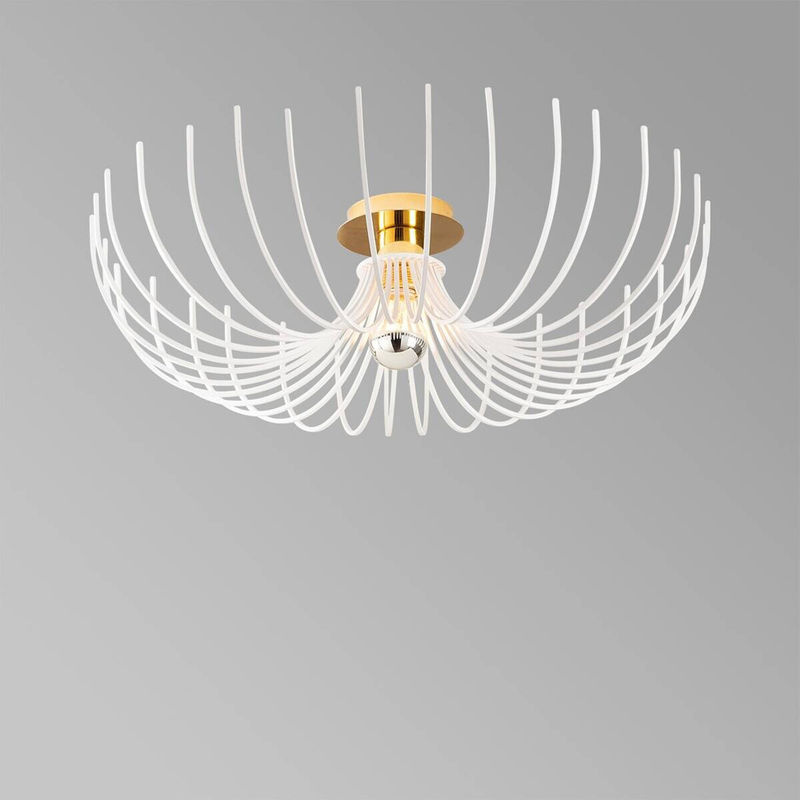 Opviq Deckenleuchte Aspendos in Weiß aus Metall mit E27 Fassung, B/H/T: 56 x 16 x 56 cm - Bild 3