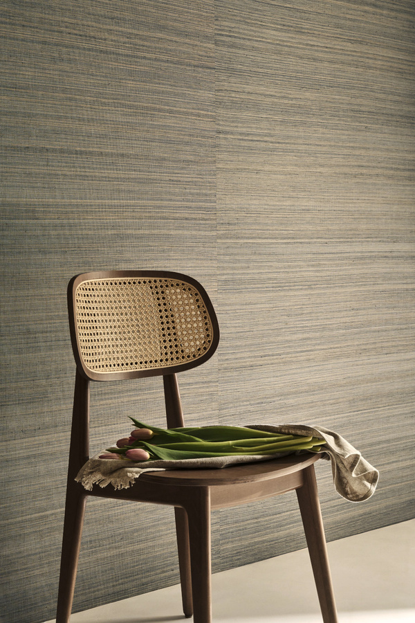Omexco Tapete Wallpaper Yard VIR3005 Grau Textil Vlies Abstract Gestreift Skandinavisch Design - Bild 1