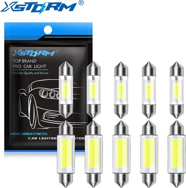 10er Set XSTORM LED Auto Innenbeleuchtung C5W C10W Canbus Girlande in Weiß für Dome, Leselampe und Kennzeichenleuchte 12V - Bild 1