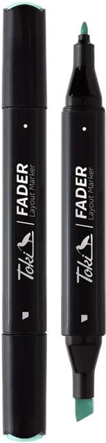 Toki Marker Fader Permanentmarker mit Keilspitze in 66 Farben Dolphin Blue - Bild 1