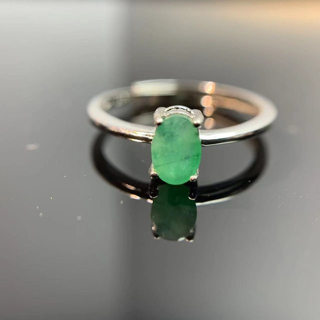 YULEM Ring, 925 Silber, Smaragd, Damen - Bild 1