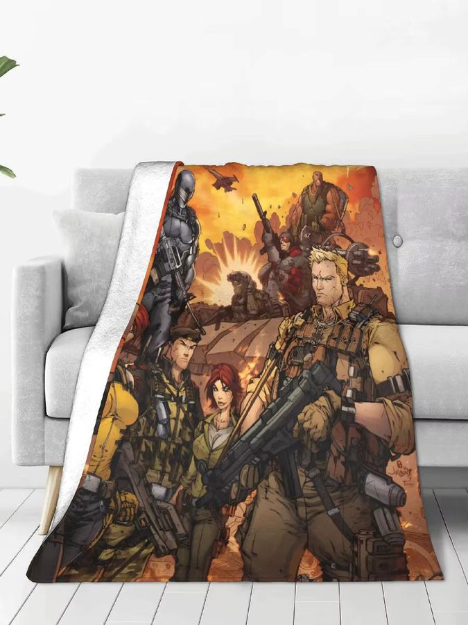 GI Joe Flanell-Überwurfdecke superweiche Winter-Tagesdecke für Couch und Stuhl - Bild 2