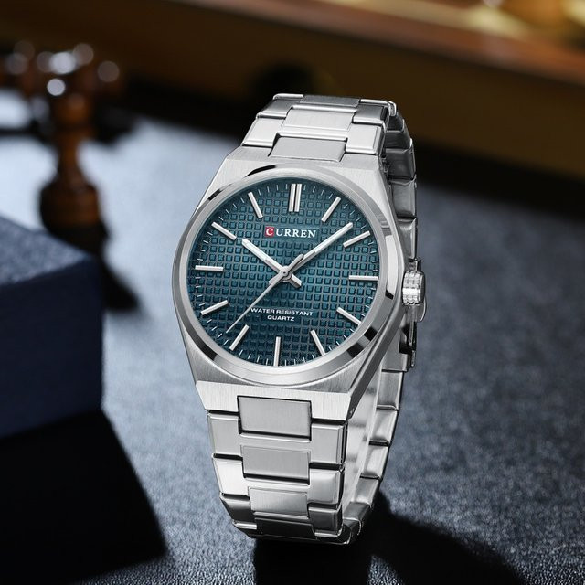 CURREN Armbanduhr Quarz, Edelstahl, Silber, Herren - Bild 1