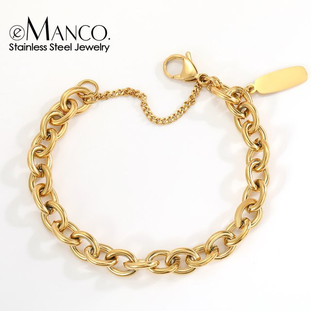 EMANCO Kettenarmband Edelstahl, Gold, Damen - Bild 1