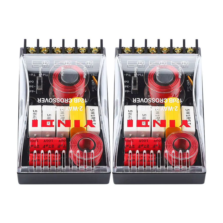 AIYIMA 2er-Set 2-Wege Audio-Crossover für Auto-Lautsprecher, 200W High-Low-Frequenz-Teiler mit 3000Hz, Multicolor - Bild 2
