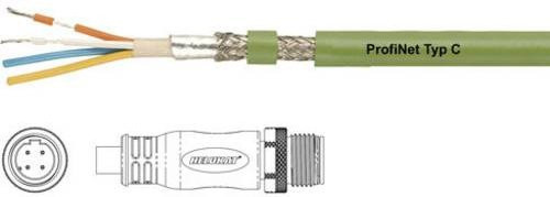 HELU 806483-1 Sensor-Aktor-Anschlussleitung mit M12 Stecker gerade, 4-polig, grün, Länge: 2,00 m - Bild 1