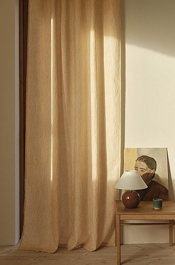 Jotex TINA Multifunktionsgardine beige gelb semi transparent modern B: 140 cm - Bild 1