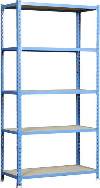 PROREGAL Schwerlastregal Mid Muli mit 4 verstellbaren Fachböden, Grau, H x B x T: 150 x 110 x 50 cm - Bild 1