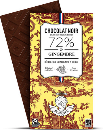 Maison Bonange Bio-Edelbitterschokolade mit Ingwer 80 g