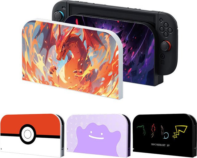 Schutzabdeckung für Nintendo Switch 2 2025 TV-Dockingstation mit niedlichem Cartoon-Anime Design als dekorative Ersatz-Frontplatte - Bild 1