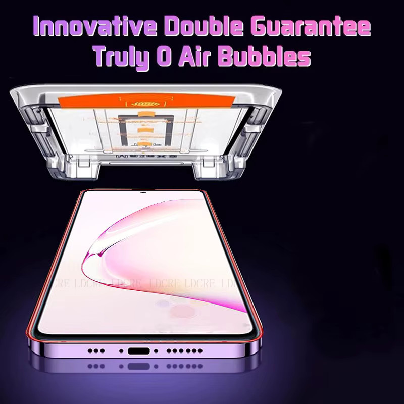 Samsung Galaxy Note 10 Lite Displayschutzfolie aus gehärtetem Glas, transparent, 9H Härtegrad, staubfrei mit Vollkleber - Bild 2