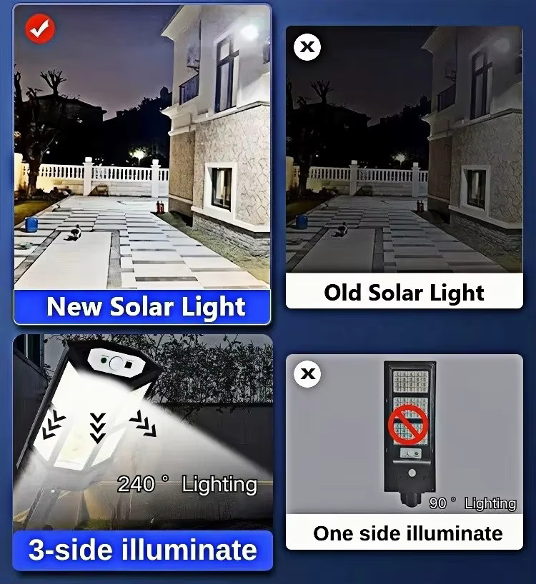 Heinast Solar-LED-Laterne mit Bewegungsmelder in Schwarz, wasserdicht IP65 für Garten und Außenbereich - Bild 2
