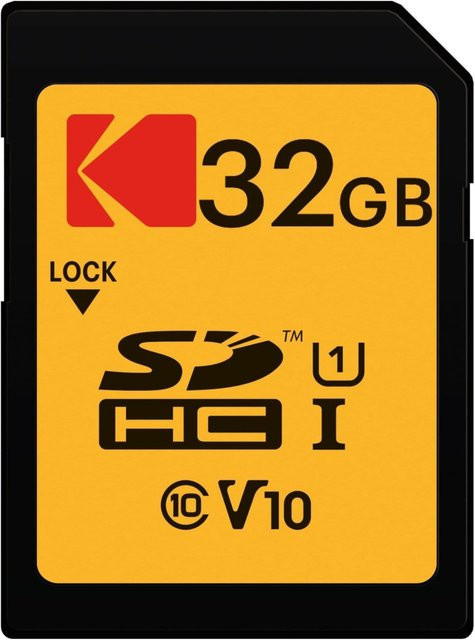 Kodak Premium Performance SDHC-Speicherkarte, 32 GB, Klasse 10, UHS-1 U1, Gelb - Bild 1