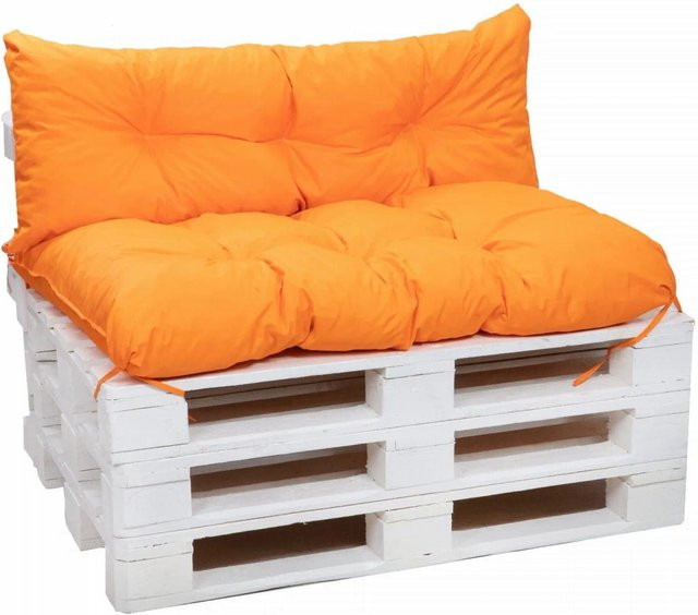 Setgarden Palettenkissen Set in Orange bestehend aus einem Sitzkissen und einem Rückenkissen, B/T/H: 120 x 50 cm - Bild 1