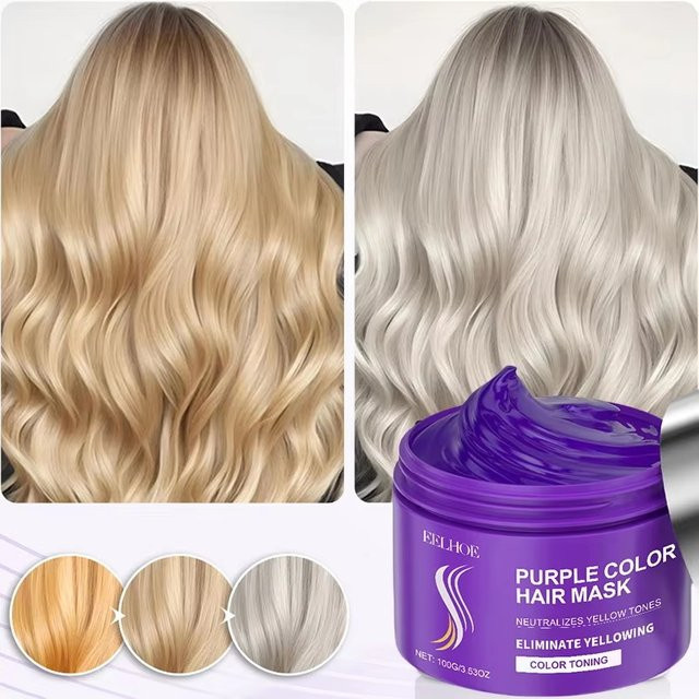 eelhoe Keratin Haarmaske Lila, für strapaziertes Haar, 100g - Bild 1