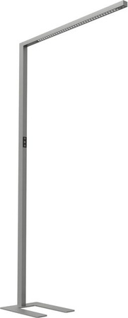 Oktaplex Alva LED Büro Stehlampe aus Aluminium mit Sensor, dimmbar, 10800 lm, 80W, Silber