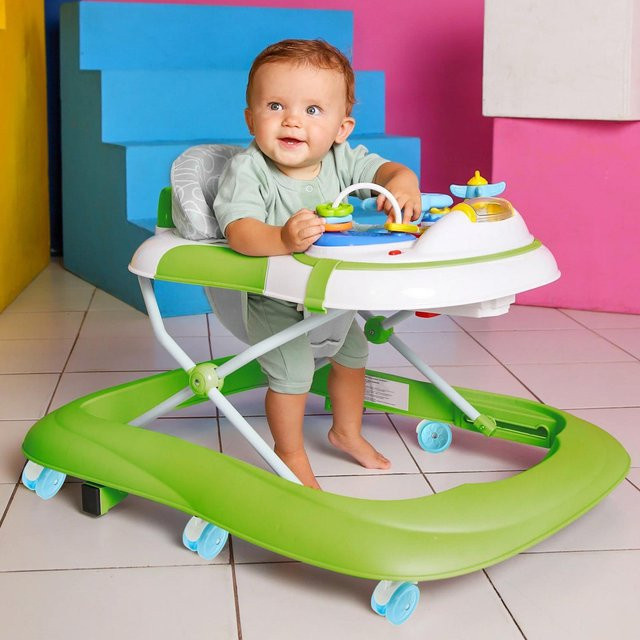 Marathon Schwenkräder für Kinderwagen und Lauflernhilfen, 4 Stück, Blau - Bild 1